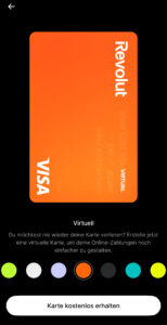Revolut Virtuelle Kreditkarte